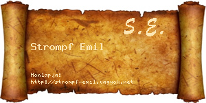 Strompf Emil névjegykártya