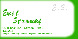 emil strompf business card